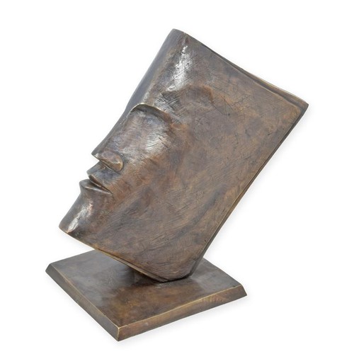 Bronzeskulptur buchgesicht 72 - bronzeskulptur,